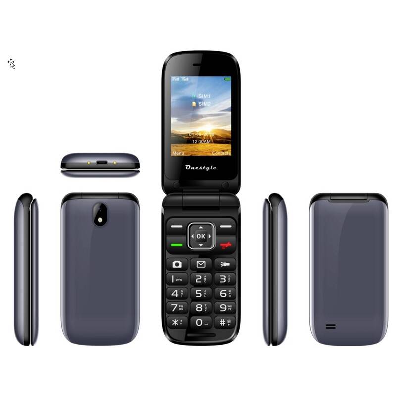 Onestyle Klapphandy Mobiltelefon Platin Handy LTE Schwarz Dual SIM 2,8 Zoll 4G - 6975020870763
