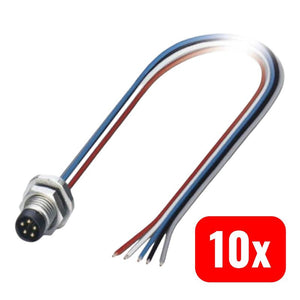 10x B-Ware Phoenix Contact Sensor-/Aktor-Einbausteckverbinder M8 Stecker 5-polig 0,5m IP67