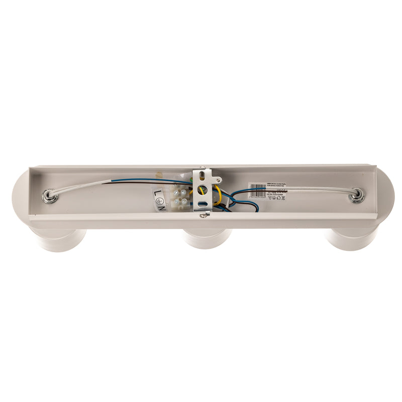 Modo Deckenspot Leuchte Lampe Edelstahl weiß dreiflammig GU10 Wohnzimmer Spot - 5907565914269