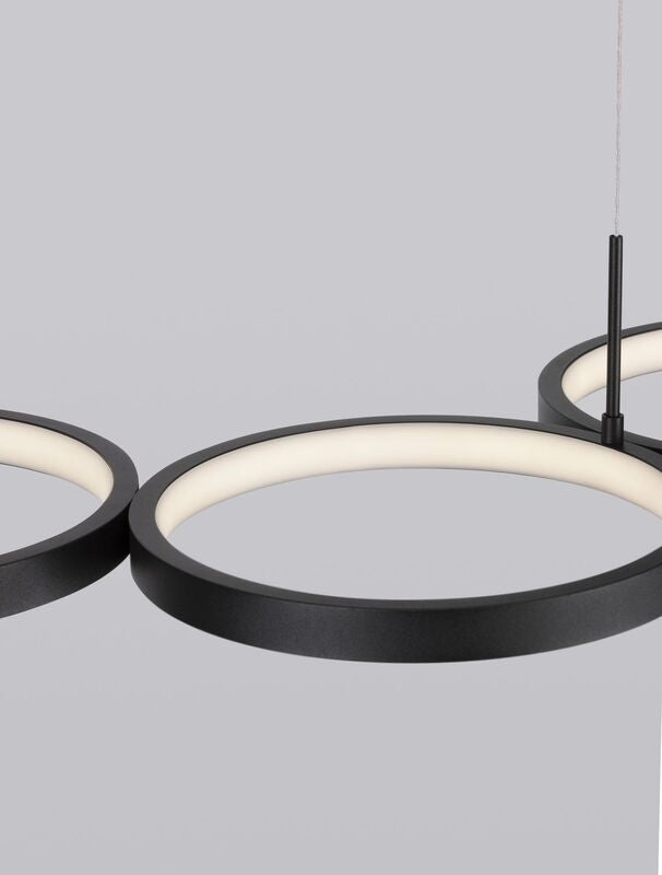Nova Luce Pendelleuchte Hängelampe MAGNUS LED Schwarz Warmweiß dimmbar 84 cm 283 - 5212017433183