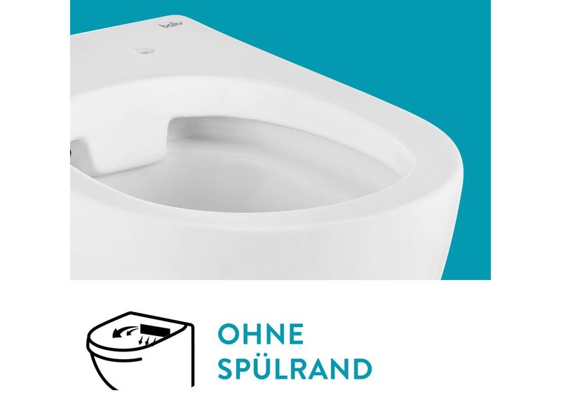baliv Wand WC Rockport WC-510.30 spülrandlos Keramik weiß 36x34,8cm bis 150kg - 4007874013415