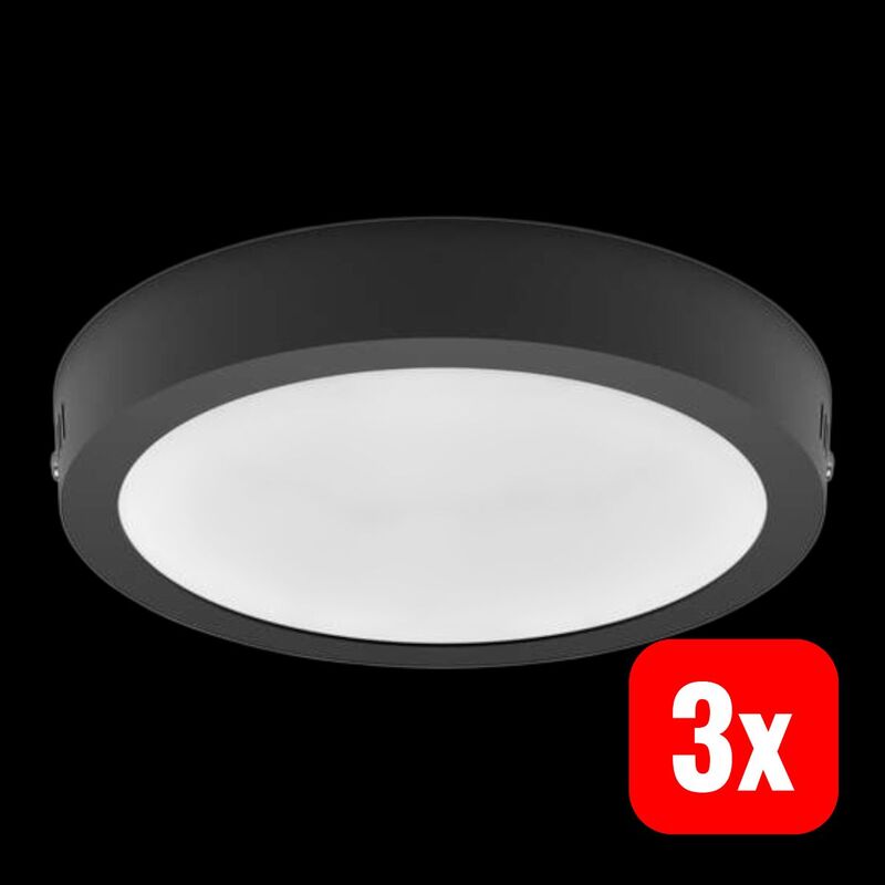 Philips Deckenlampe LED Leuchte Slim Surface 21cm schwarz warmweiß 2700K Lampe - 8719514328693