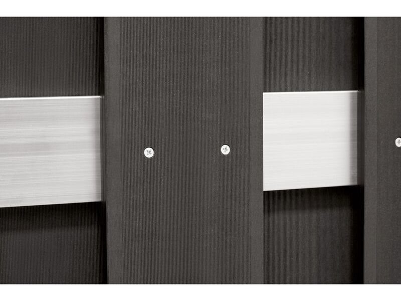 WPC-Tür Anthrazit 180x100cm Holz-Kunststoff-Verbindung witterungsbeständig - 4007876474504