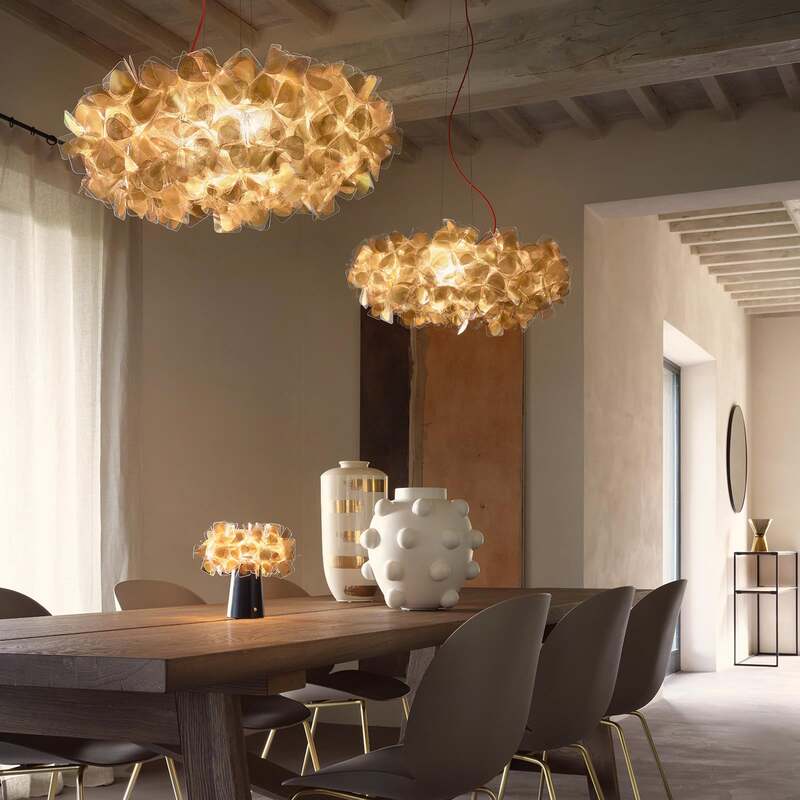 Slamp Hängeleuchte Clizia Mama Non Mama LED Pendelleuchte Lampe gold klar Ø78cm - 8024727096919