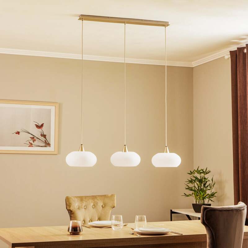 Lucande Hängeleuchte Pendelleuchte Sharvil 3-flammig dimmbar Lampe Leuchte 97cm - 4251911756326