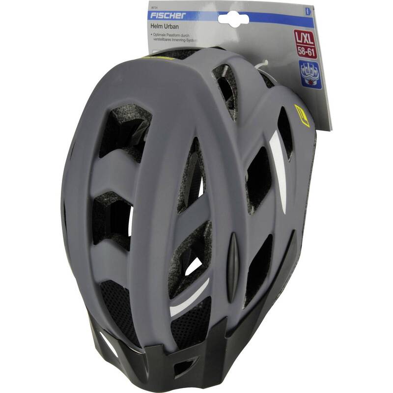 Fischer Fahrrad MTB-Helm Urban Levin S/M grau schwarz verstellbar mit Visor 20 - 4008153867231