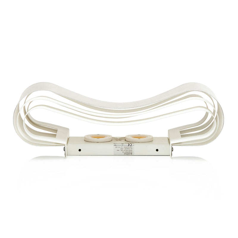 Wandleuchte Wandlampe LED Selène Ionica Glas Metall Blattsilber Weiß satiniert - 8023761114801