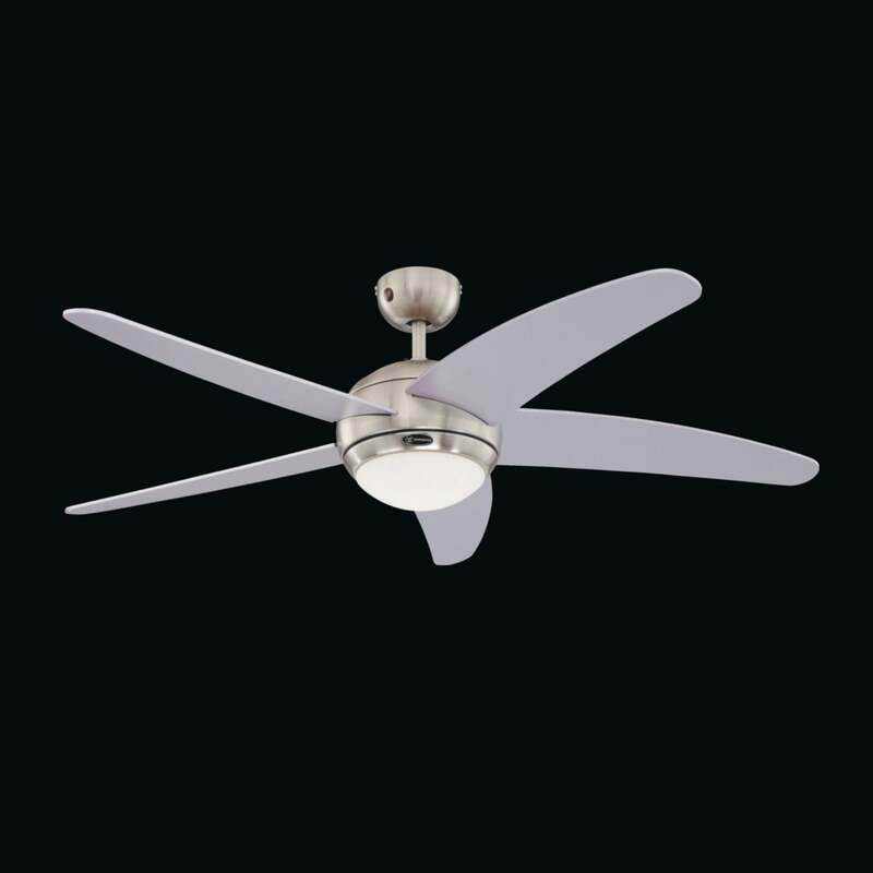 Westinghouse Deckenventilator Bendan mit Beleuchtung Fernbedienung silber 132cm - 4895105607959