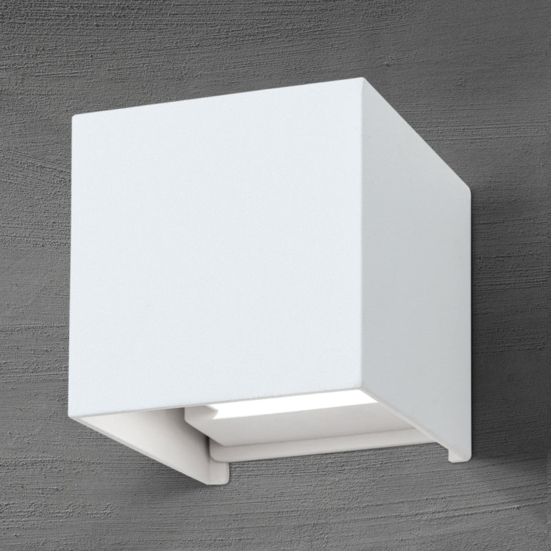 Cube Wandleuchte Außenleuchte LED weiß Aluminium Außenwand Lampe Fassade Haus - 9003090253623