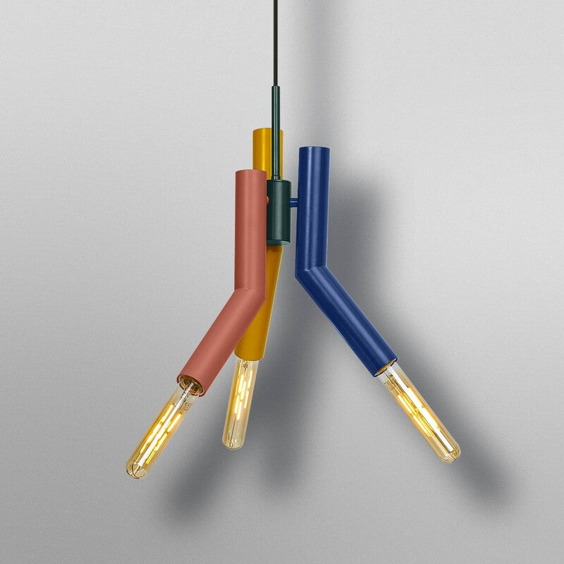 OSRAM Decor Straw Pendant Light, 3-bulb, Steel, Colourful, E27 - 4099854461552