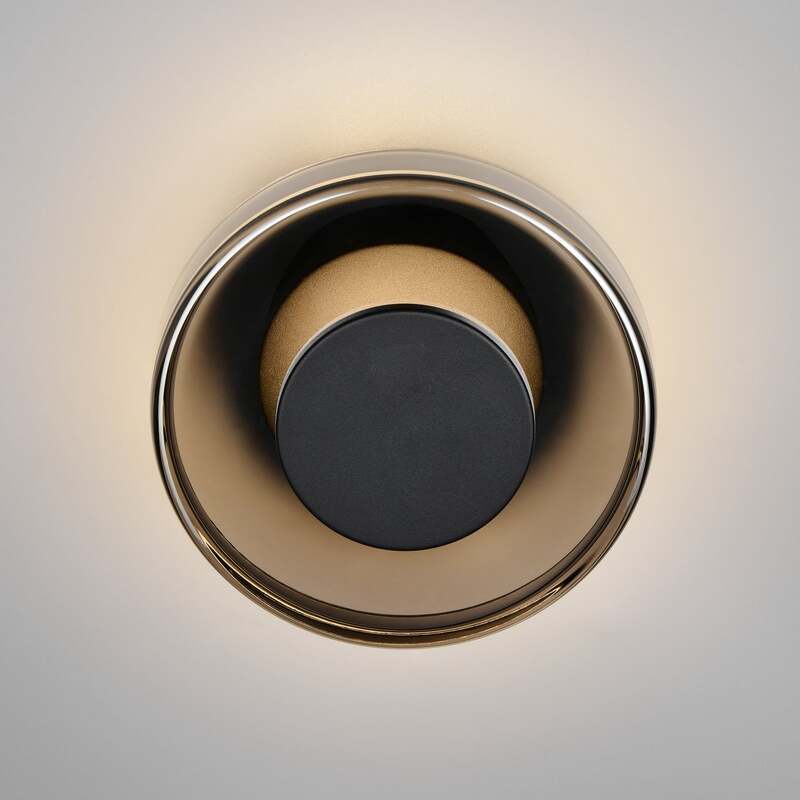 TRIO LIGHTING Wandleuchte Lampe Celeste LED Lampe dimmbar schwarz chrom Ø22cm - 4017807616866