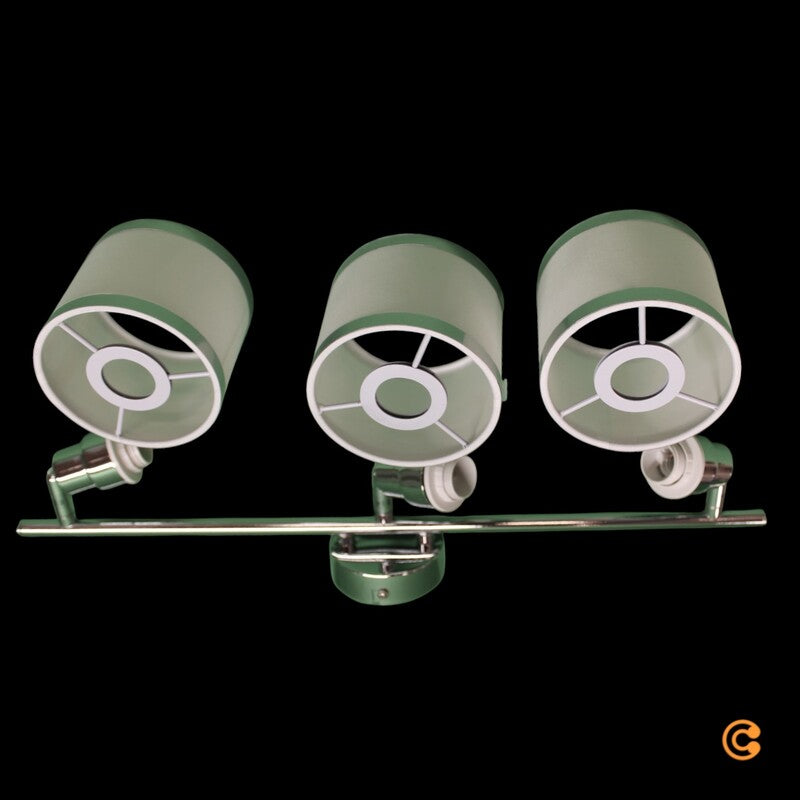 JUST LIGHT Deckenstrahler Spot Lampe Accor chrom weiß Kunststoff Textil drehbar - 4043689993832