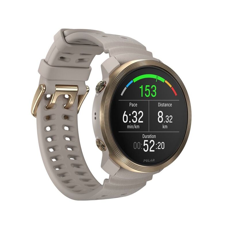 Polar Uhr Smartwatch Vantage M3 GPS Gold Greige Sportuhr Fitness Größe S M L - 0725882066752