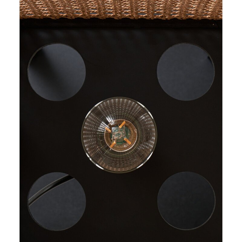 Lindby Stehleuchte Birta schwarz/natur Regal Rattan 159 cm E27 15 W - 4255830903182
