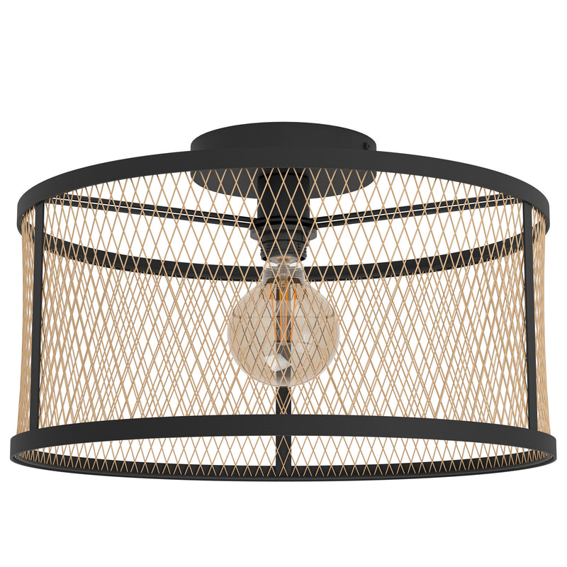 Eglo Deckenlampe Dellow LED Leuchte dimmbar schwarz messing Ø45cm Stahl 27cm - 9002759436032