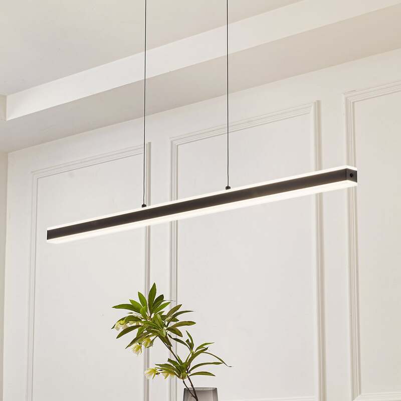 Lucande LED-Hängeleuchte Pendolo 120 cm schwarz dimmbar höhenverstellbar - 4251911791686