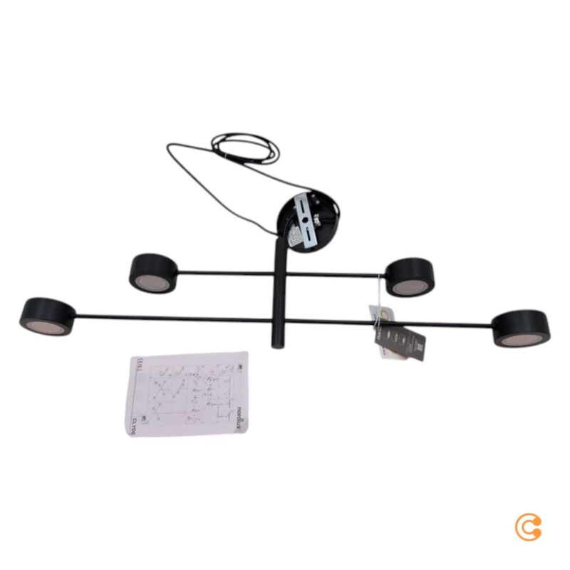 Nordlux Pendelleuchte Hängeleuchte Clyde LED dimmbar schwarz 4-flammig 89,5cm - 5704924001154