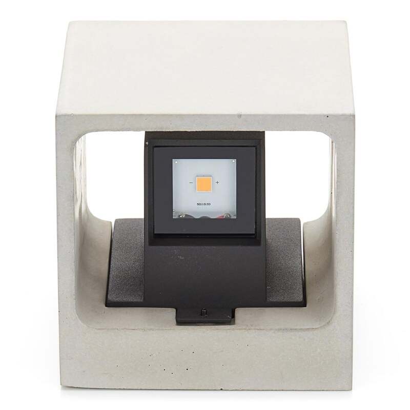 Wandleuchte Außenleuchte Lucande LED Lampe Leuchte betongrau Glas warmweiß Riak - 4251096541786