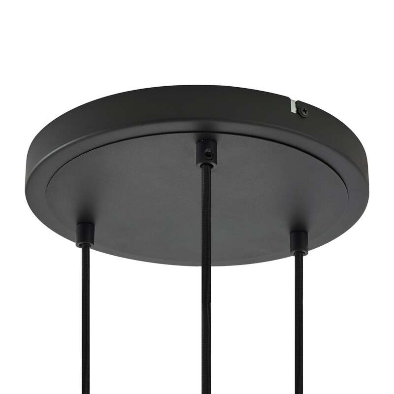 Lindby Hängeleuchte Joffrey LED Pendelleuchte Lampe dimmbar schwarz 3-flg 40cm - 4251911728637