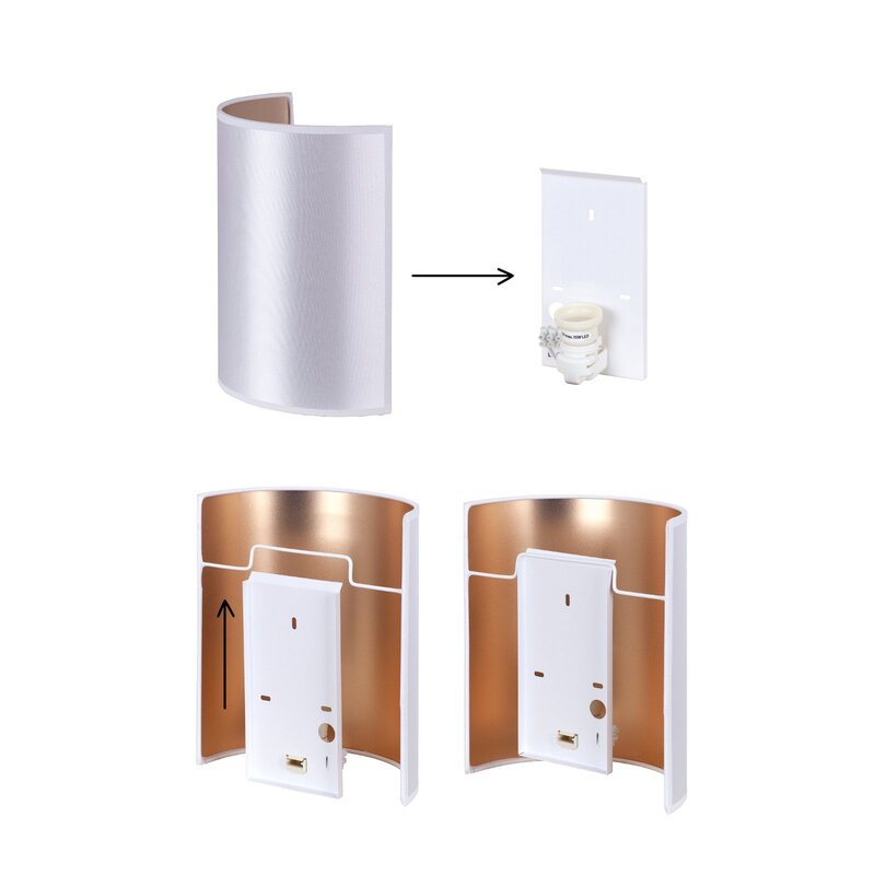 Envostar Wandlampe Leuchte Idun beige Kunstleder 24cm Wandbeleuchtung Innen618 - 4251911790269