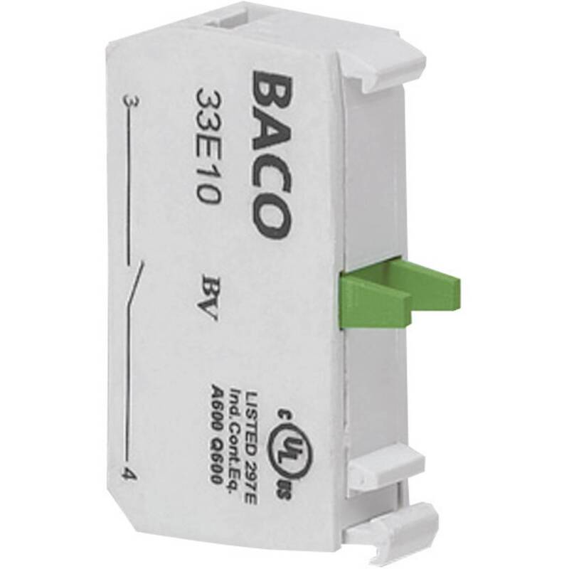 BACO Kontaktelement 33R10 1 Schließer tastend 600V IP20 Frontbefestigung 1 St. - 2050001687791