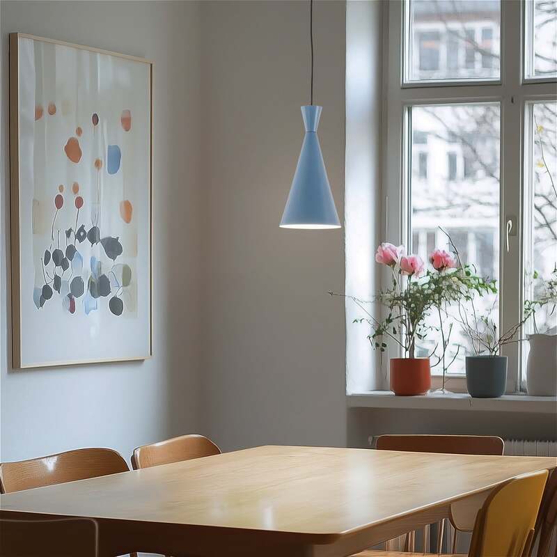 Hängeleuchte Tom Pendelleuchte Metall hellblau Leuchte Lampe E27 LED Tisch Theke - 8684283486274