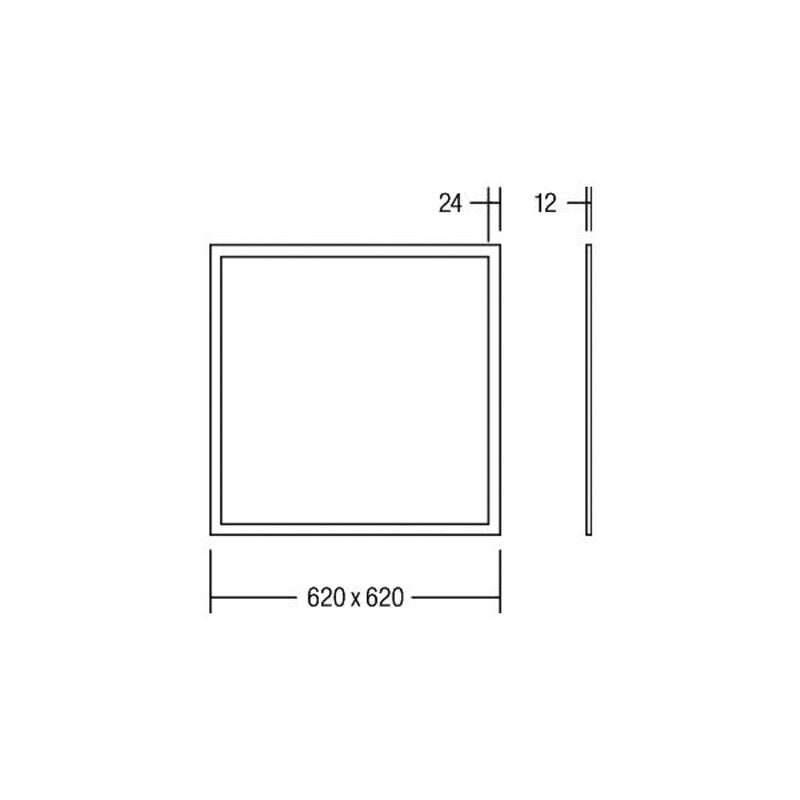 BRUMBERG LED Panel Deckenleuchte Leuchte warmweiß weiß Ailis opal 62x62cm515 - 4251433936725