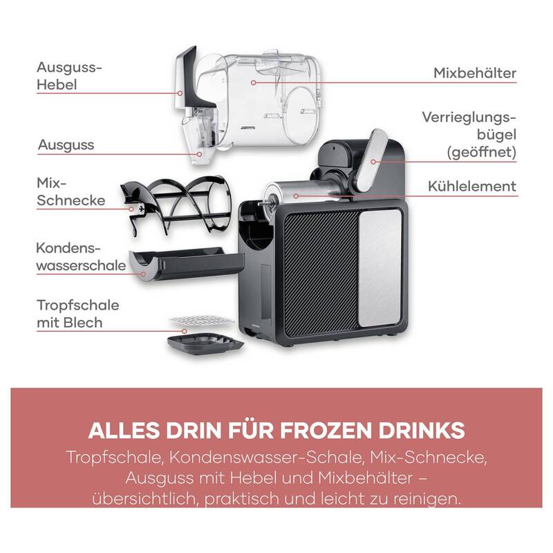 Severin Slush/Slushy Maschine EZ 7410 2l Eismaschine Getränkemaschine schwarz - 4008146049095