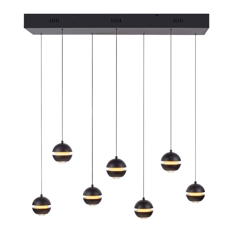 SCHÖNER WOHNEN Pendelleuchte Hängelampe LED LINI dimmbar höhenverstellbar 7-flg - 4043689018092