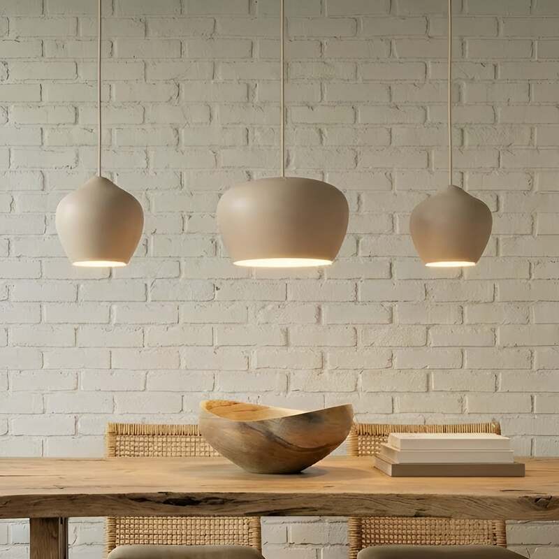 Lucande Hängeleuchte Malisa beige 3-flammig Metall 90 cm dimmbar E27 - 4251911796414