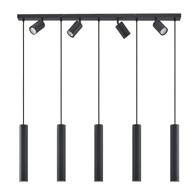 Lindby Hängeleuchte Sanad LED Pendelleuchte 9-flammig dimmbar schwarz 116cm - 9627385