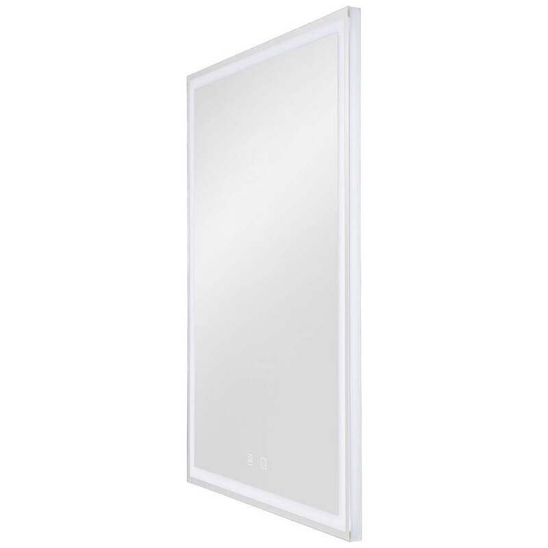 SLV LED Wandleuchte Wandlampe Aufbauleuchte Silber Glas Rechteckig Dimmbar - 4024163248808