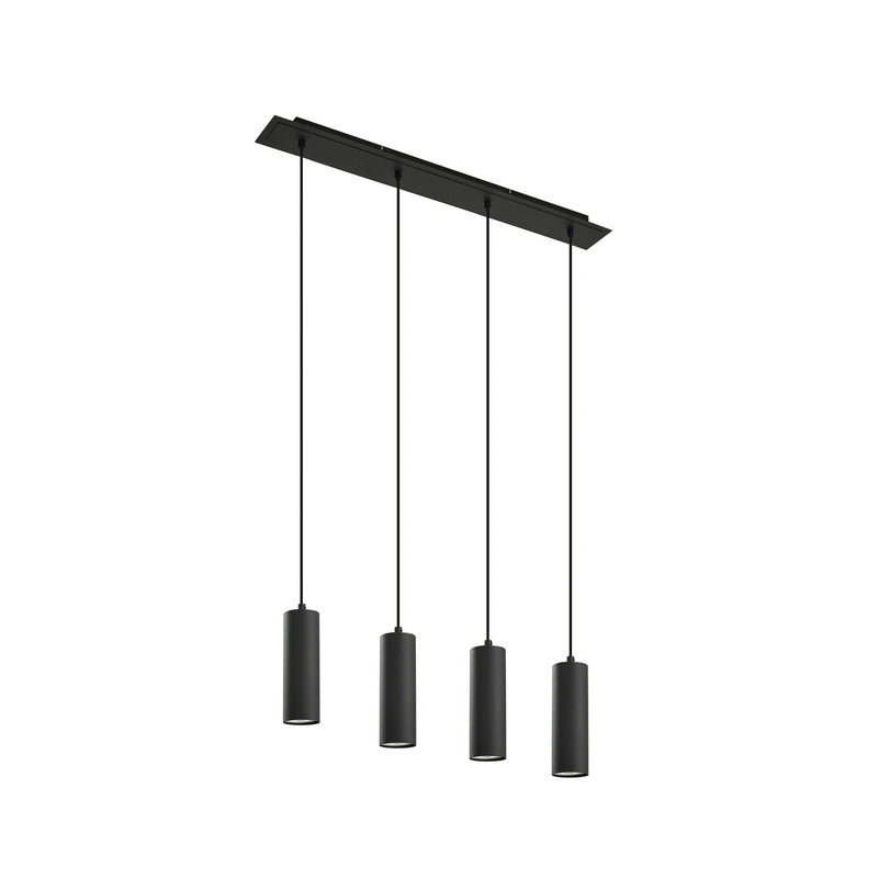 Lindby Pendelleuchte Joffrey schwarz 76 cm 4 flg GU10 dimmbar Metall - 42510965730390