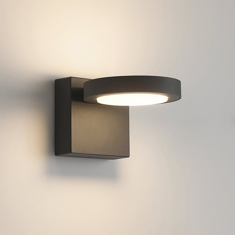 Lucande Außenwandleuchte Wandlampe LED Außenlampe grafitgrau Aluminium Polycarbo - 4251911702569