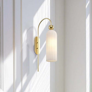 B-Ware Maytoni Wandleuchte Wandlampe Antic dimmbar Leuchte Metall Glas messing weiß
