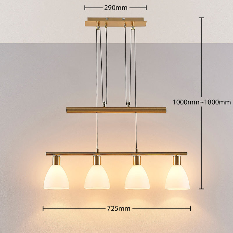 Lindby Hängelampe Hängeleuchte Simeon LED Pendelleuchte dimmbar messingfarben - 4251096505870