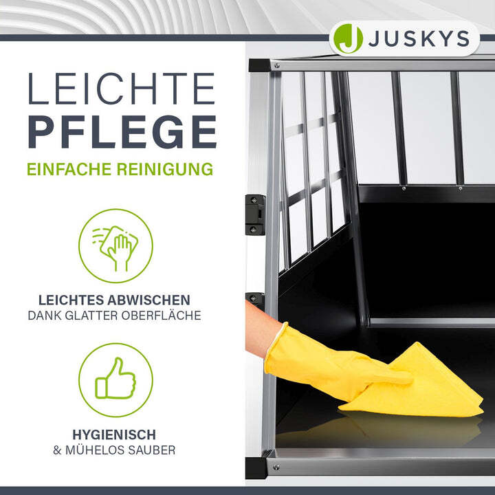 Hundebox Auto Hundetransportbox Alu für mittelgroße Hunde Kofferraum 89x70x51 cm - 4260304769447