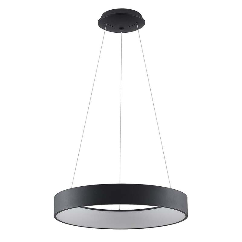 Arcchio Pendelleuchte Hängelampe LED Lampe Aleksi schwarz Eisen Kunststoff 60 cm - 4251911701975