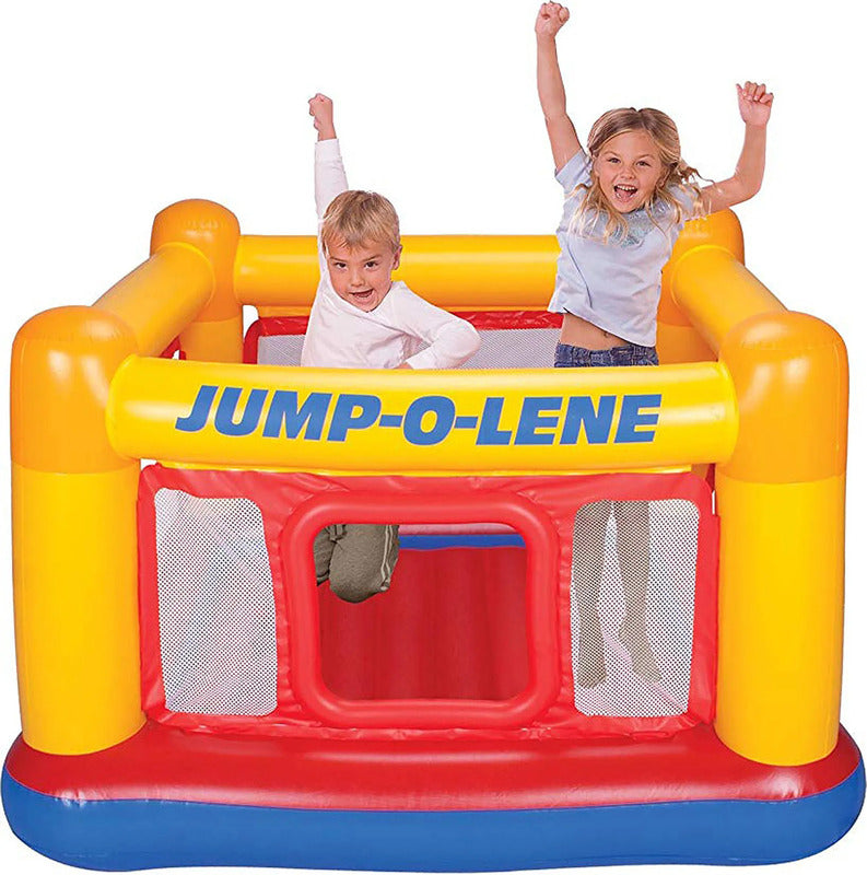 Intex Jump-O-Lene Hüpfburg Spielhaus aufblasbar für Kinder 3-6 Jahre 174x174cm - 6941057442600