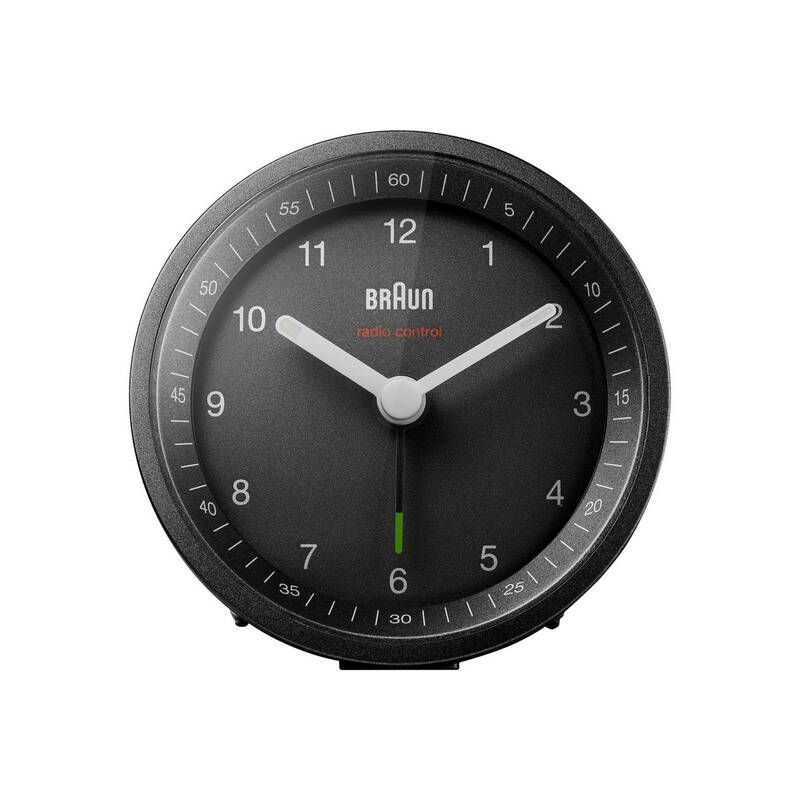 Braun Funkwecker Quarzwecker analog DCF77 Akku schwarz gelb 1 Alarmzeit - 4007218670090