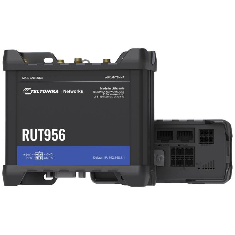 TELTONIKA RUT956 LTE 4G Industrie Router schwarz -40°C bis 75°C kompakt - 4779051840175