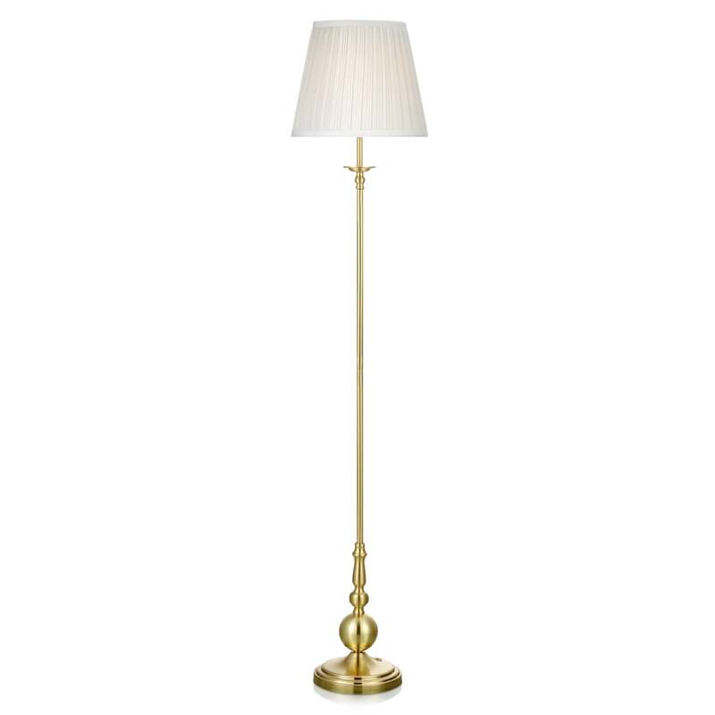Markslöjd Stehleuchte Imperia Lampe Designer Leuchte E27 messing weiß 150cm - 7330024558342
