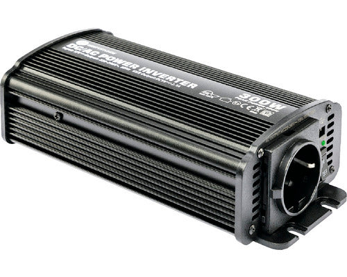 WATTSTUNDE Sinus Spannungswandler 300W 12V Wechselrichter IP65 schwarz 22,5x11cm - 4251190108168