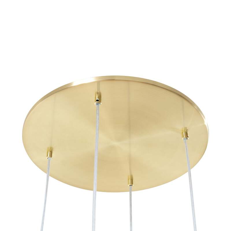 Lucande Hängeleuchte Pendelleuchte Lunelle messing Glas 4-flammig Ø 40 cm G9 - 4255830900624