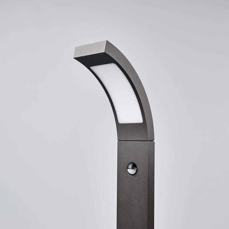 Lucande Pollerleuchte Wegeleuchte LED Juvia Sensor grafitgrau Außenbereich - 4251096538489