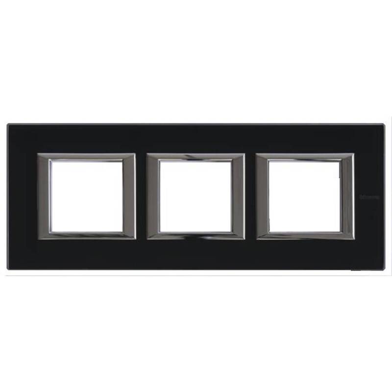 LEGRAND Rahmen Abdeckrahmen Glas Nachtschwarz 3fach SIEHE TEXT/FOTO - 8012199959221