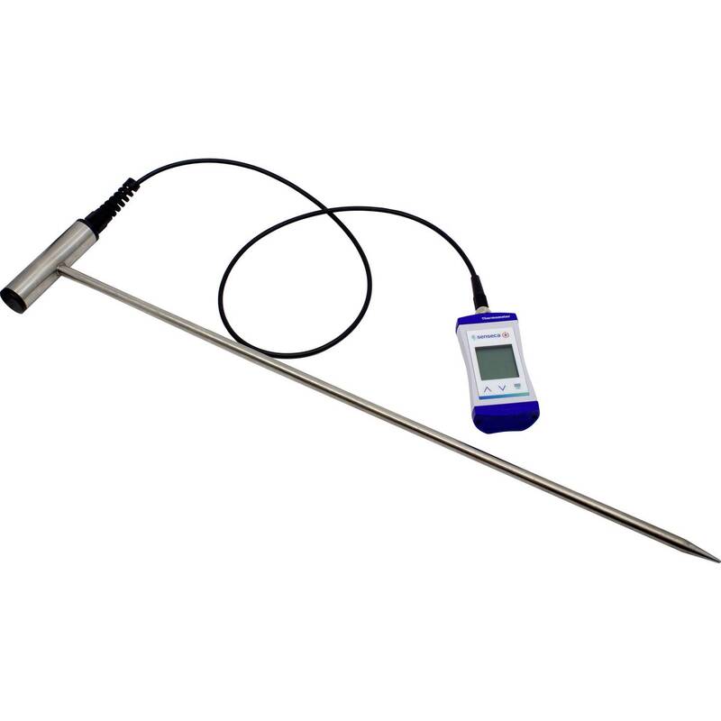 Senseca Temperaturmessgerät Thermometer Boden Kompost PT1000 Edelstahl 1000 mm - 4058175725323