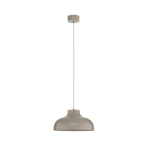 C-Ware Hängeleuchte Basca LED Pendelleuchte dimmbar beige matt Ø40cm E27 Stahl Leuchte