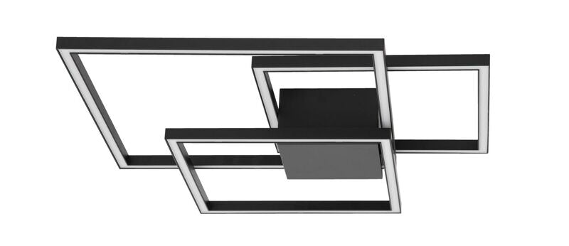 Nova Luce Deckenleuchte Deckenlampe LED Schwarz Bilbao Warmweiß Beleuchtung 42 W - 5212017424488