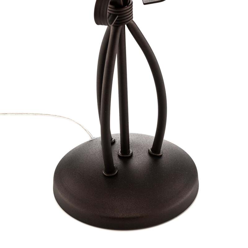 Tischleuchte Adoro LED Lampe Tischlampe Leuchte braun weiß 43cm Höhe 25cm Ø - 5907687421256